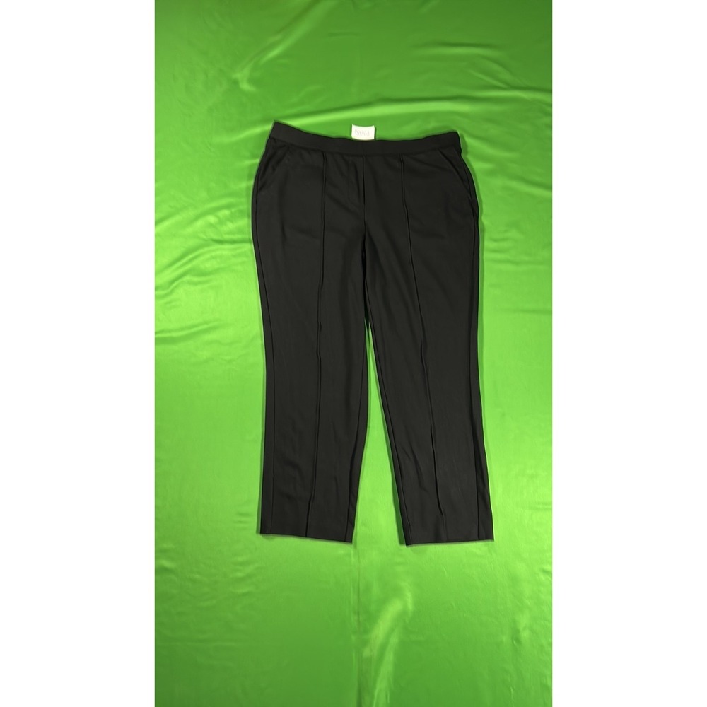 Jones New York JNY Black Plus Size 1X Seamed Trousers Professional Office Pants